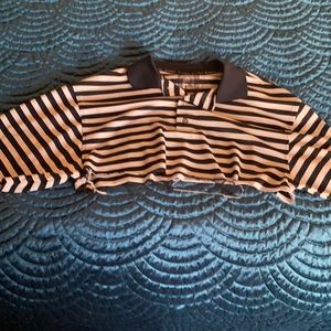 Short crop top striped